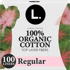 L. Ultra Thin Liners Women's Regular Coverage Organic Cotton Top Layer 100 Count